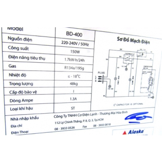 Tủ Đông ALASKA BD-400