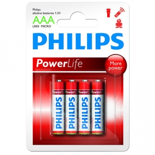 PIN PHILIPS ALKALINE AAA LR03P4B/97