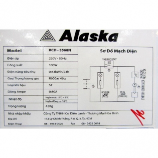 Tủ Đông ALASKA 208 Lít BCD-3568N