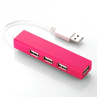 Cổng Nối USB Elecom U2H-SS4BPN (Hồng)