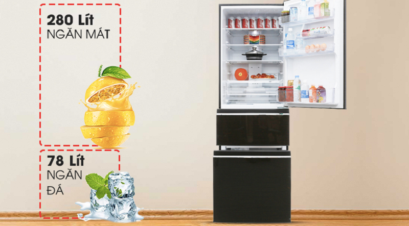 ủ lạnh ngăn đá dưới Inverter Mitsubishi MR-CX46EJ-BRW