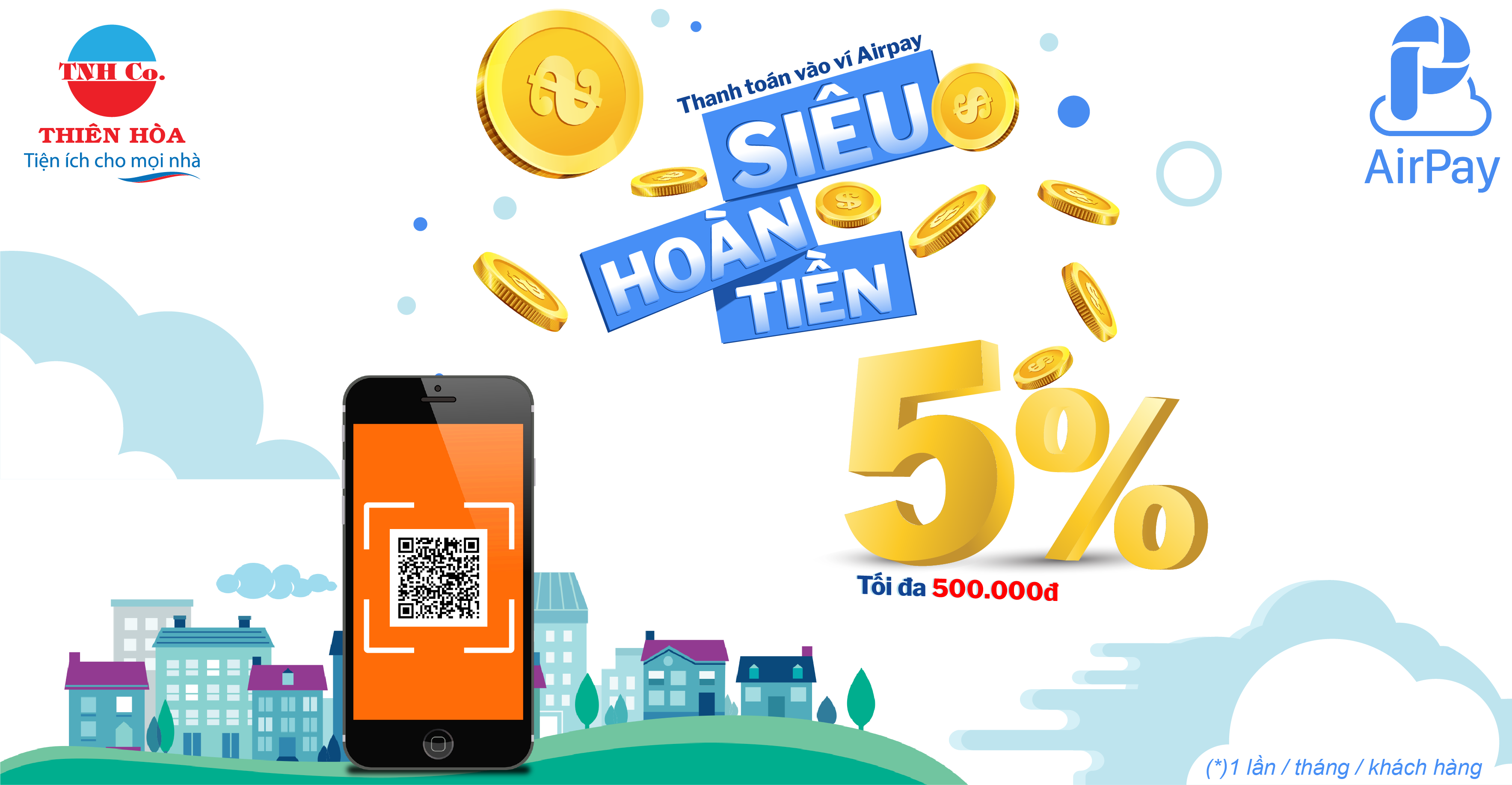 THANH TOÁN DỄ DÀNG HOÀN TIỀN THÊM 5% TẠI THIÊN NAM HÒA