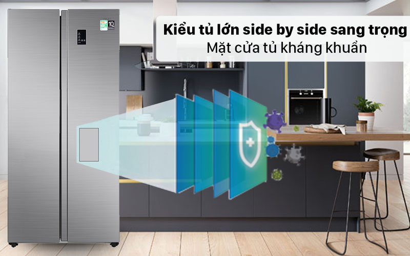 Tủ lạnh AQUA Inverter 480 lít AQR-S480XA(SG)