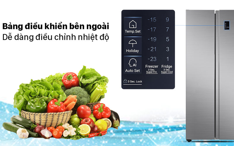 Tủ lạnh AQUA Inverter 480 lít AQR-S480XA(SG)