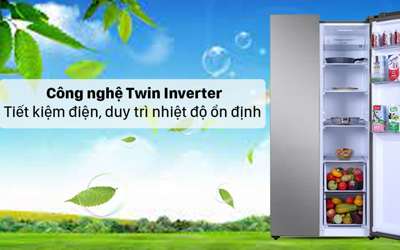 Tủ lạnh AQUA Inverter 480 lít AQR-S480XA(SG)