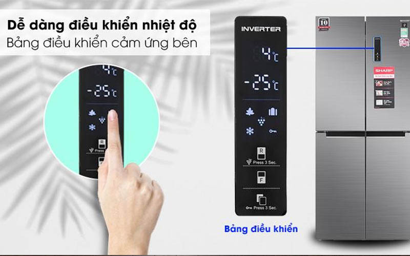 Tủ lạnh SHARP Inverter 362 lítSJ-FX420V-SL