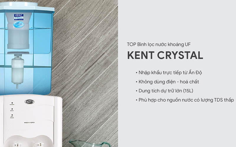 Bình lọc nước KENT CRYSTAL