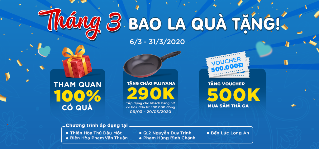 THÁNG 3 BAO LA QUÀ TẶNG TẠI THIÊN NAM HÒA