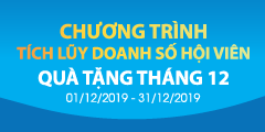 QUÀ TẶNG KHÁCH HÀNG THÀNH VIÊN THÁNG 12/2019