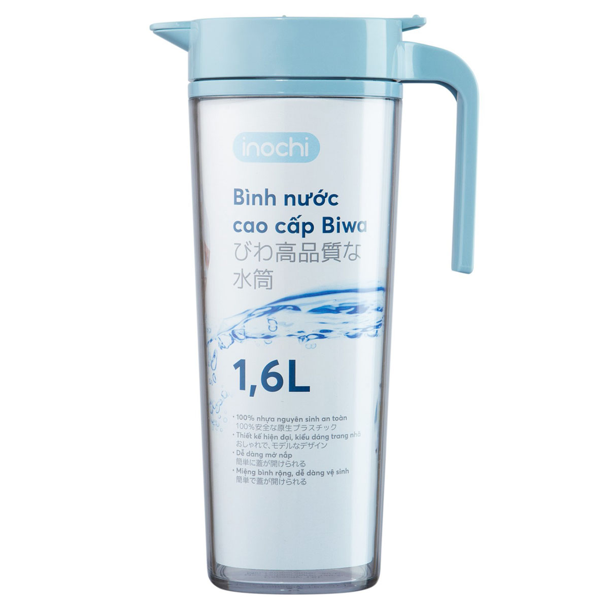 Bình nước Inochi Biwa 1.6 lít BIBW-1600XN1 (Xanh)