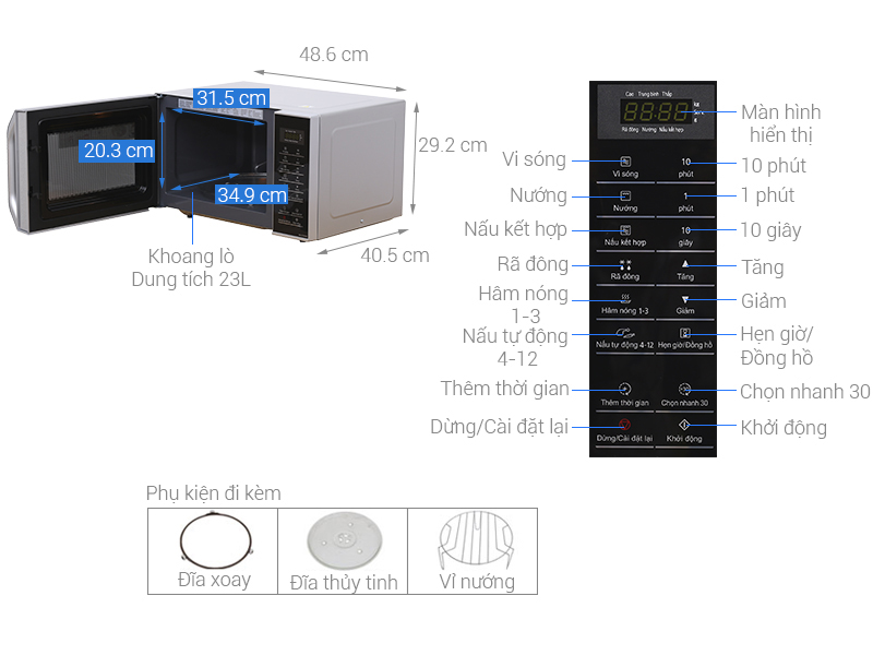 Lò vi sóng Panasonic 23 lít NN-GT35HMYUE0