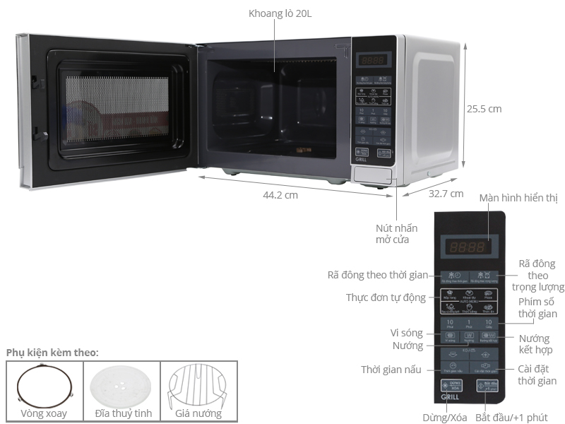 Lò vi sóng Sharp 20 lít R-G272VN-S