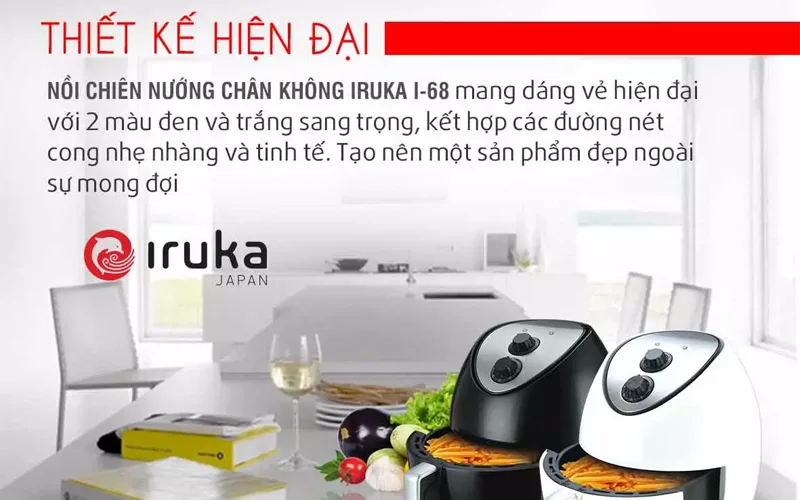 Nồi chiên nướng chân không Iruka 4.5 lít I-68