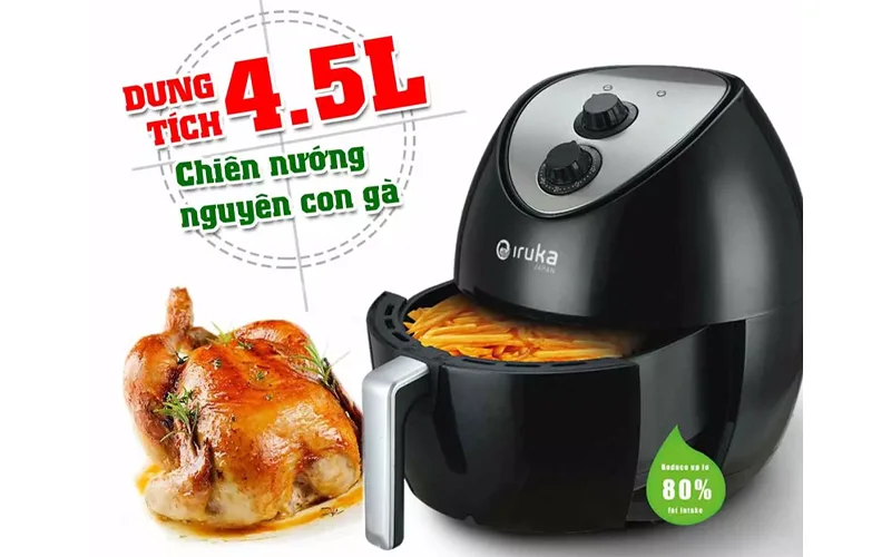 Nồi chiên nướng chân không Iruka 4.5 lít I-68