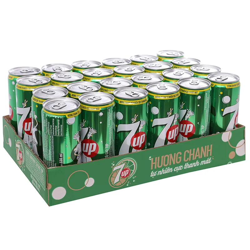 Thùng 24 lon 7Up vị chanh 320 ml