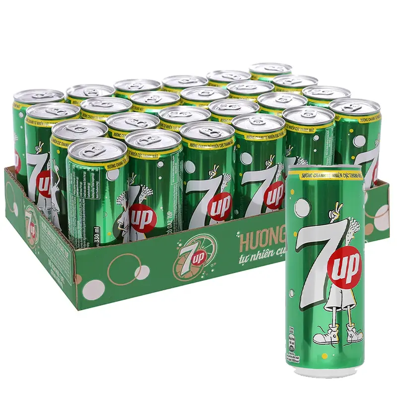 Thùng 24 lon 7Up vị chanh 320 ml