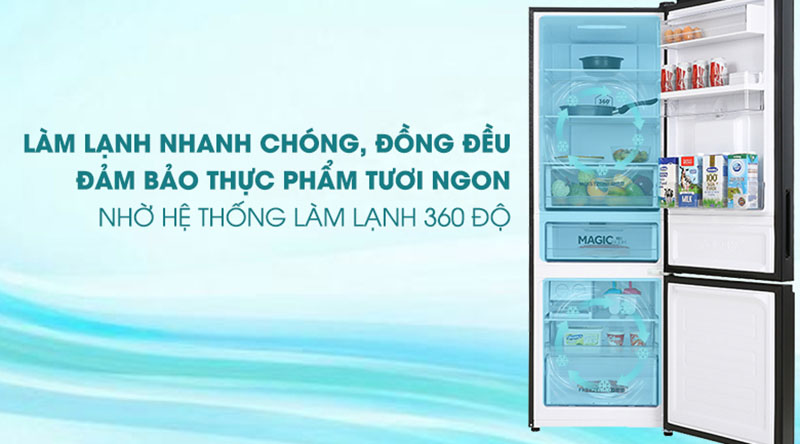 Tủ lạnh Aqua inverter 292 lít AQR-B348MA (FB)