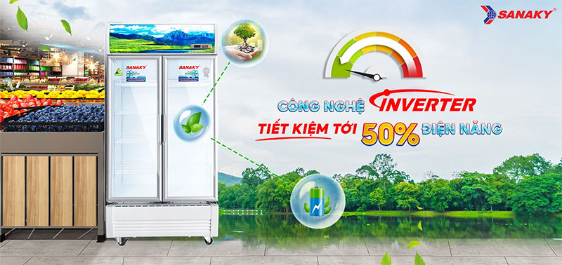 Tủ mát Sanaky inverter 700 lít VH-8009HP3