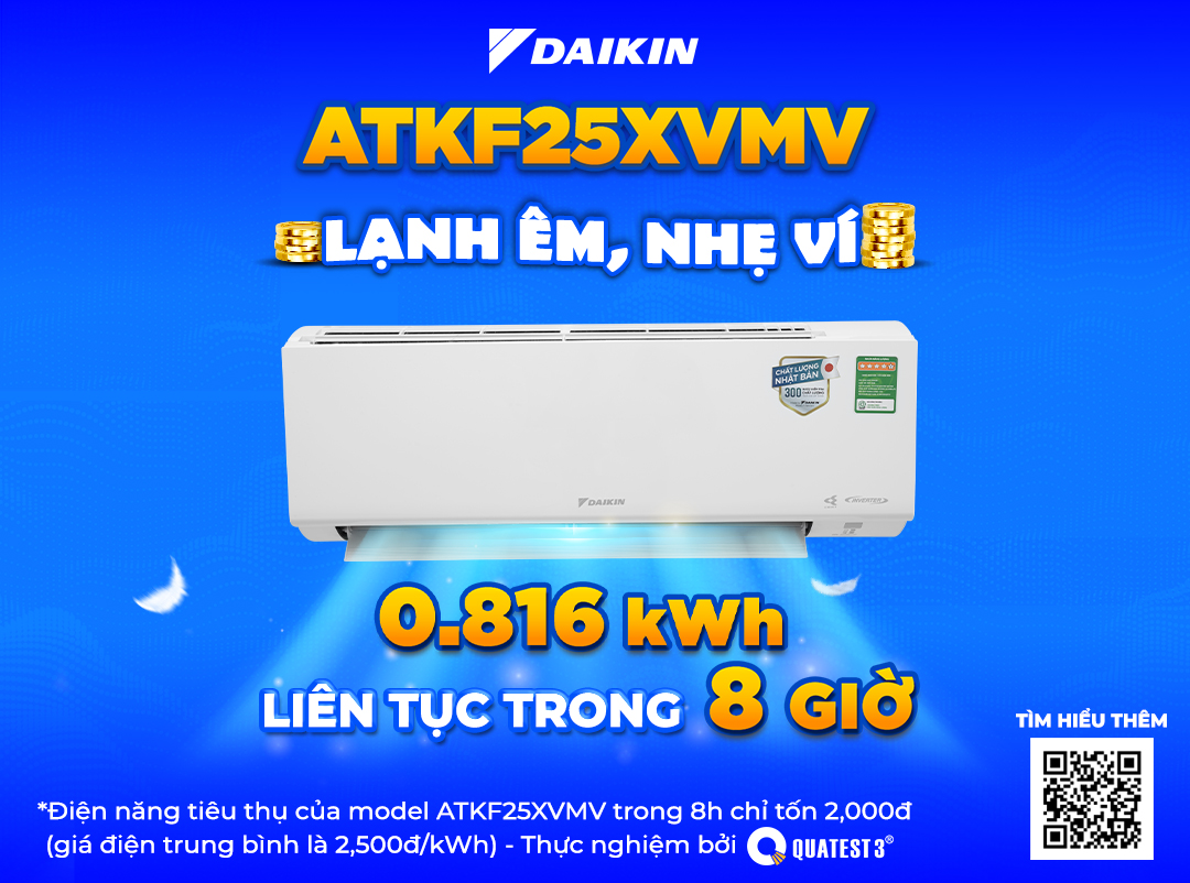 5 lý do chọn mua điều hòa ATKF/FTKF của Daikin năm 2023