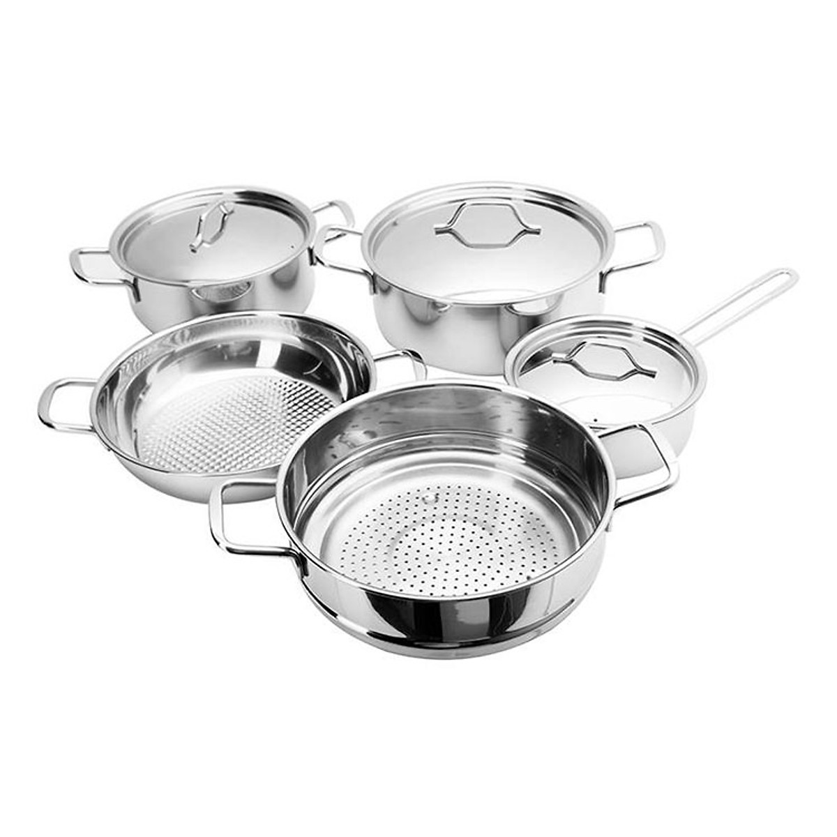 Bộ nồi 5 món inox 430 Fivestar