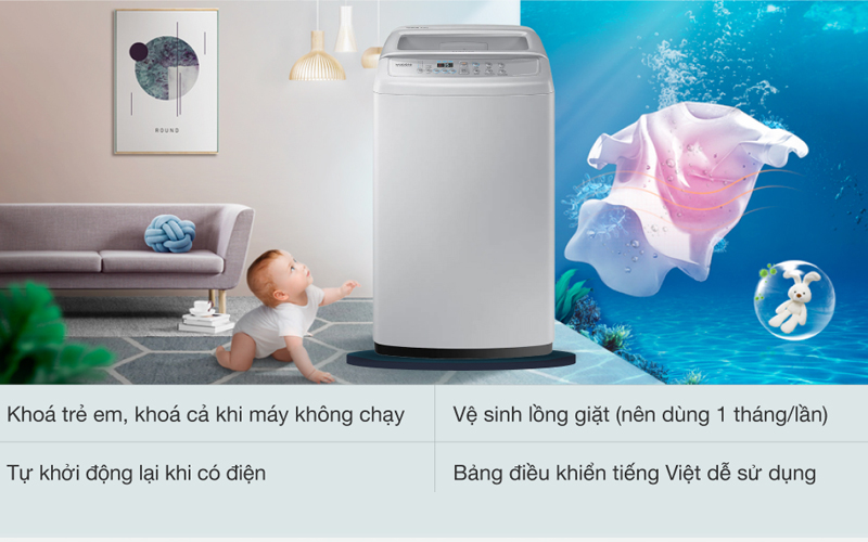 Máy giặt SAMSUNG 9kg WA90H4200SG/SV