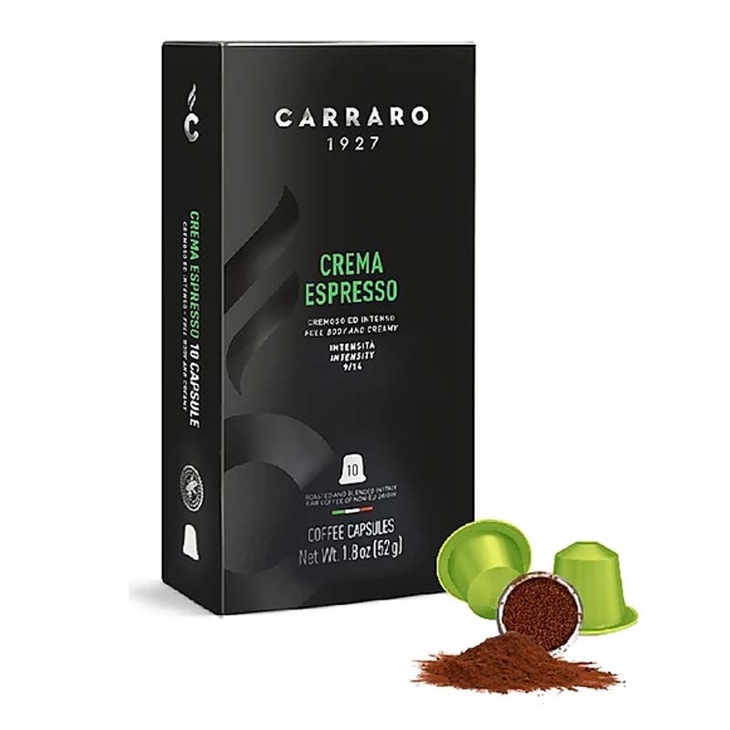 Cà phê CAPSULE CARRARO CREMA ESPRESSO COMPOSTABLE