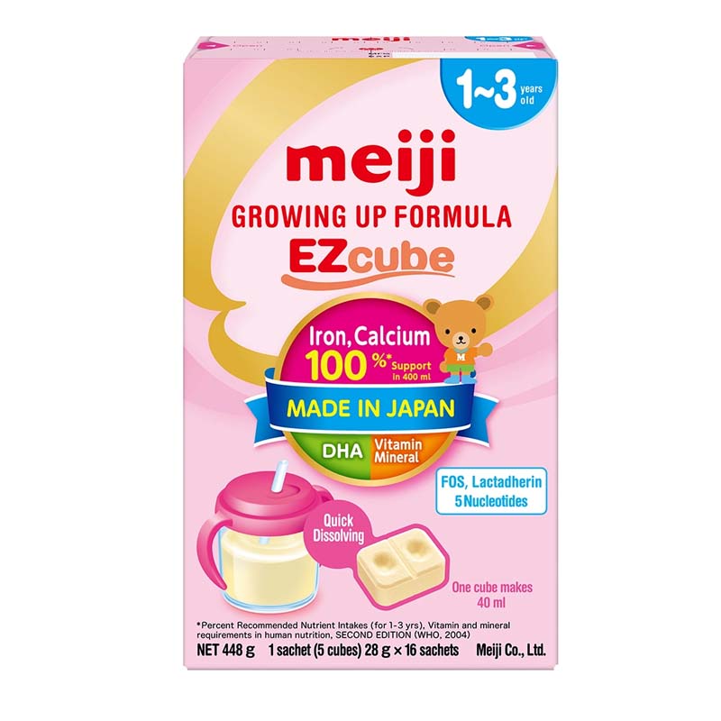 Sản phẩm dinh dưỡng công thức MEIJI GROWING UP FORMULA EZCUBE 448G