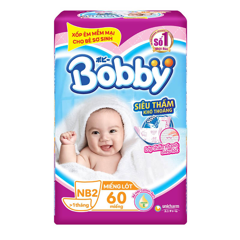 Tã trẻ em BOBBY miếng lót NEWBORN 2 60