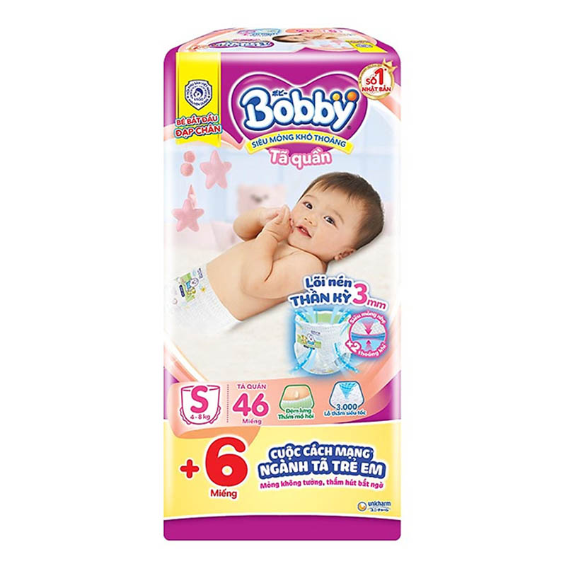 Tã trẻ em BOBBY quần siêu thấm S46 (6)