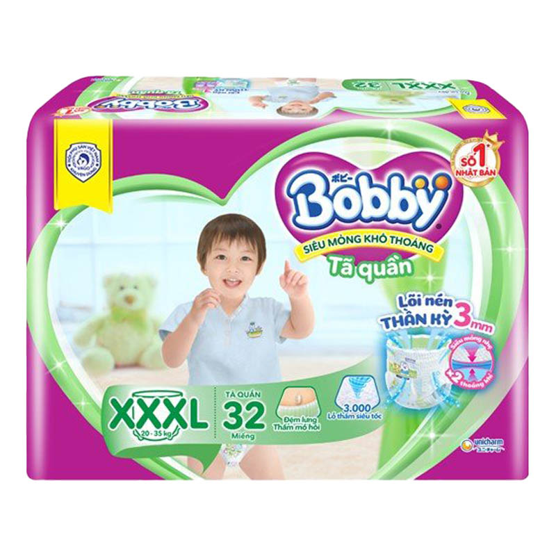 Tã trẻ em BOBBY quần siêu thấm XXXL32