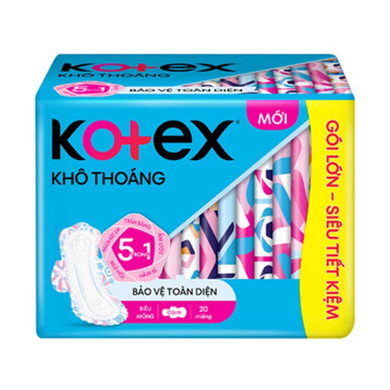 Băng vệ sinh KOTEX khô thoáng dày cánh 20 x 16