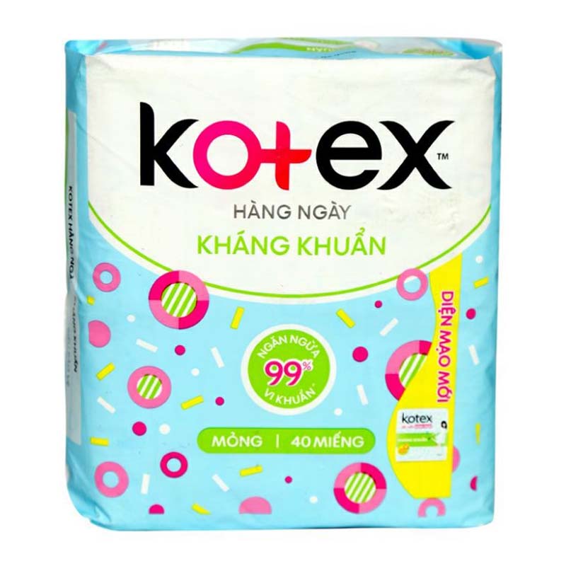 Băng vệ sinh KOTEX hàng ngày kháng khuẩn 40 X 24