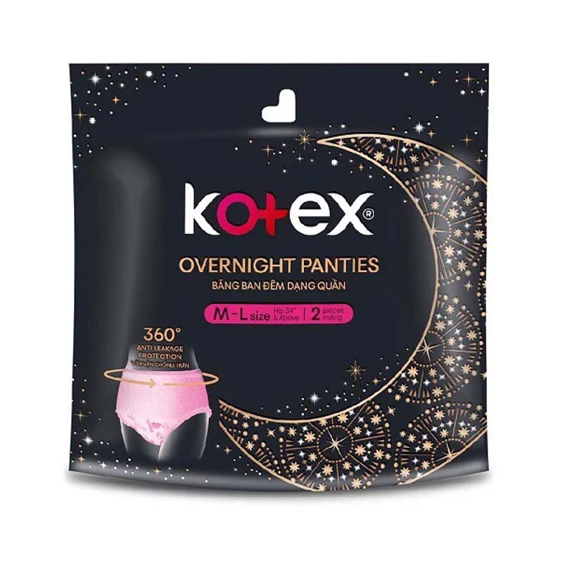 Băng vệ sinh KOTEX đêm dạng quần size M/L 2 X 16