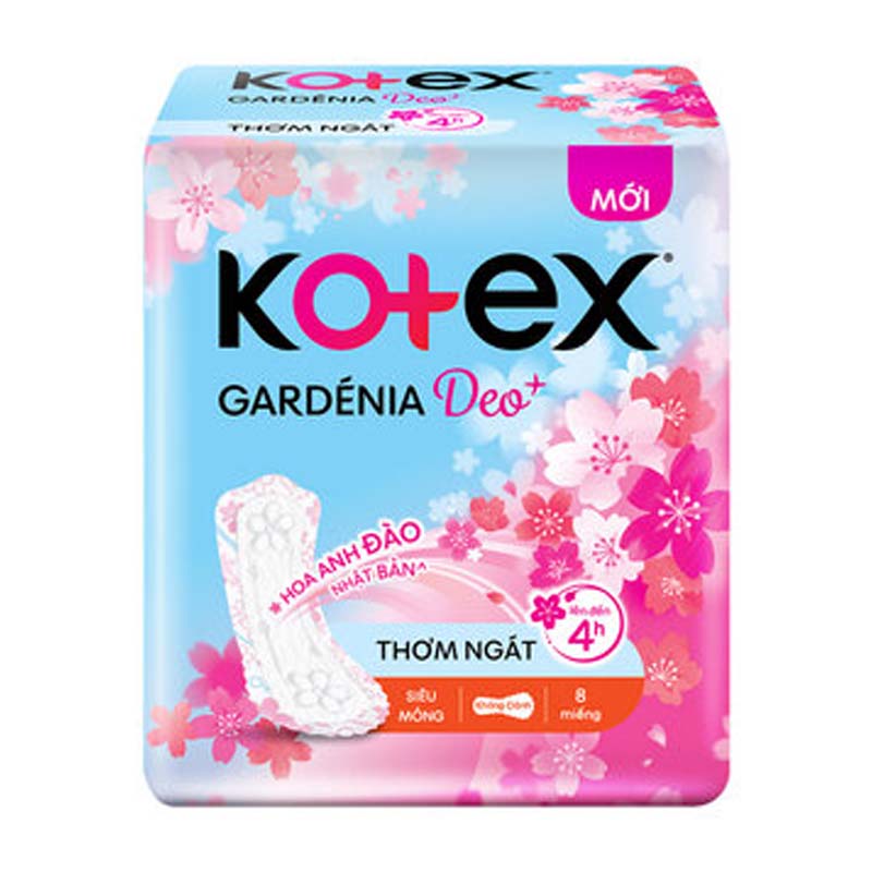 Băng vệ sinh KOTEX GARDENIA dẻo+ hoa anh đào 23CM SMKC 8X48