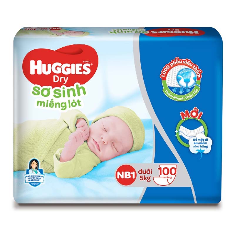 Miếng lót HUGGIES số 1 ( 100*4)