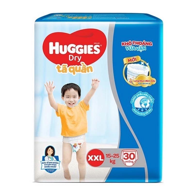 Bỉm tã quần Huggies Dry size XXL 56 miếng (15-25kg) giá tốt