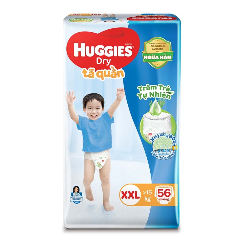 Tã quần HUGGIES DRY PANTS SUPER JUMBO XXL 56X3