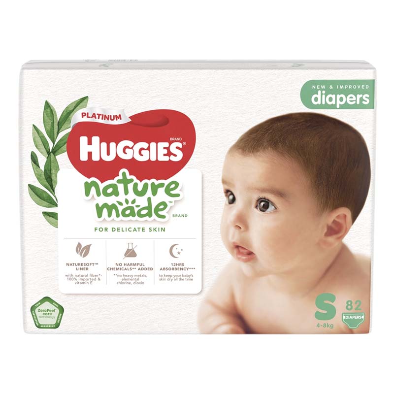 Tã dán siêu cao cấp HUGGIES PLATINUM NATUREMADE S 82X3