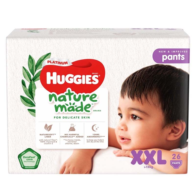 Tã quần siêu cao cấp HUGGIES PLATINUM NATURAL XXL 26 MIENG