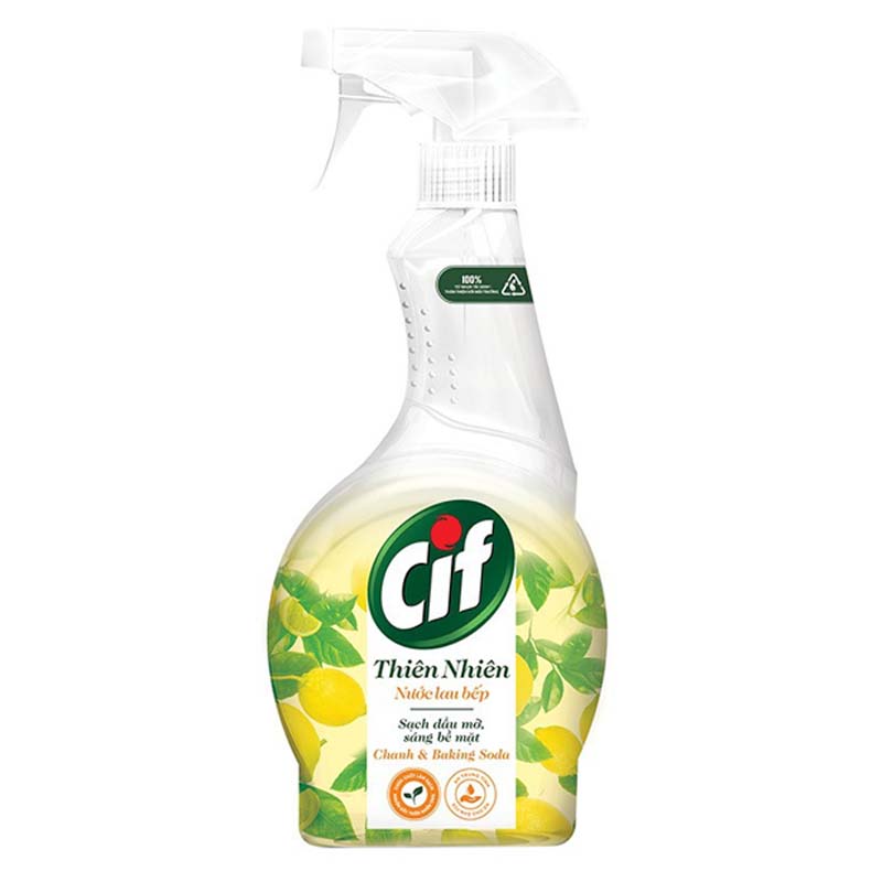 Xịt lau bếp CIF 500ML (Thiên nhiên-chai)