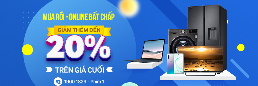 MUA SẮM ONLINE -  GIẢM THÊM 20% TRÊN GIÁ CUỐI