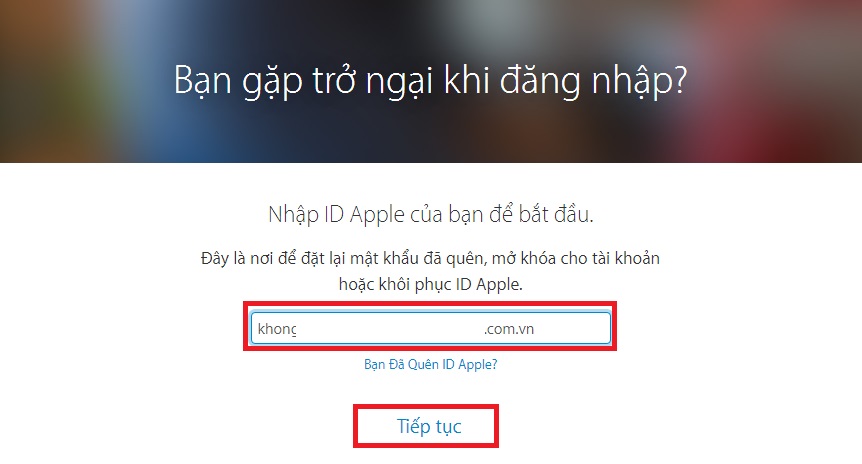 Quên mật khẩu Apple ID - 1