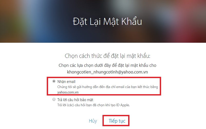 Quên mật khẩu Apple ID - 1