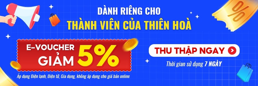 ĐĂNG KÝ THÀNH VIÊN - NHẬN NGAY VOUCHER KHÔNG GIỚI HẠN 5%