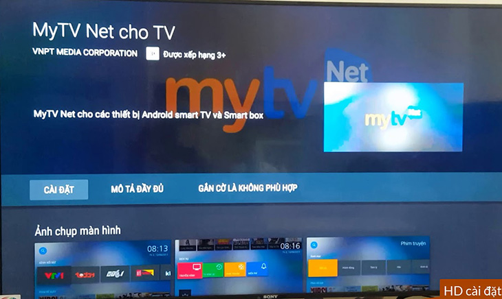 Nhấn vào biểu tượng MyTV