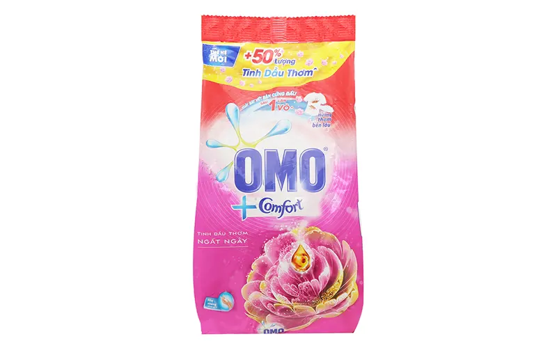 Bột giặt OMO COMFORT tinh dầu thơm ngất ngay hồng 2.7KG