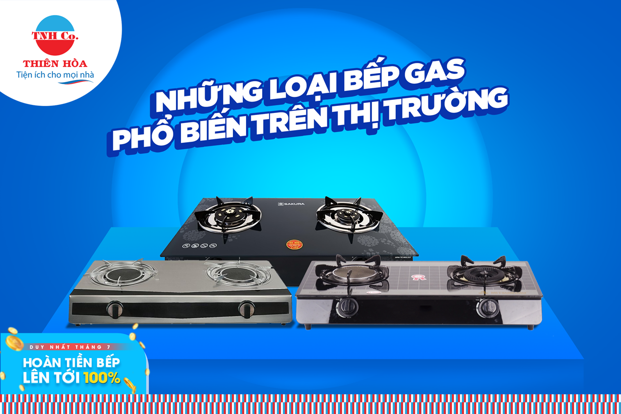 NHỮNG LOẠI BẾP GAS PHỔ BIẾN TRÊN THỊ TRƯỜNG