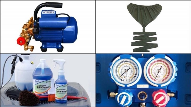 các dụng cụ vệ sinh máy lạnh 