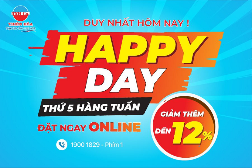 CHỚP NGAY HAPPY DAY THỨ 5 HÀNG TUẦN XÚNG XÍNH ƯU ĐÃI