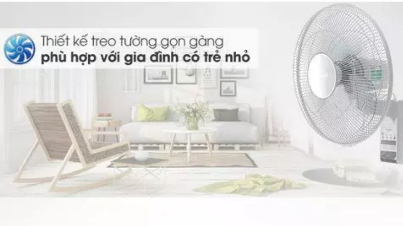 Quạt treo tường điều khiển từ xa